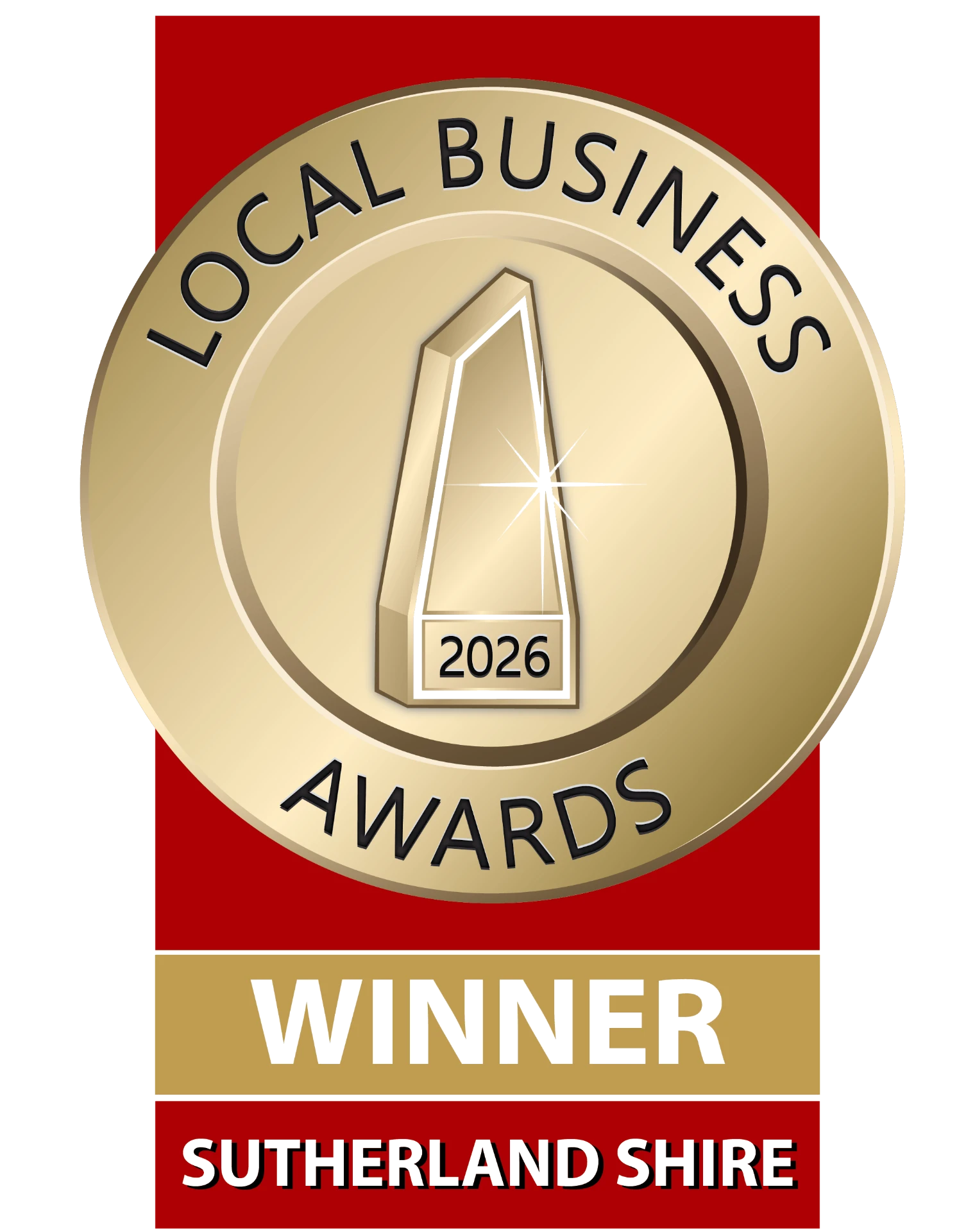 2026 Sutherland Shire Local Business Awards Winner badge